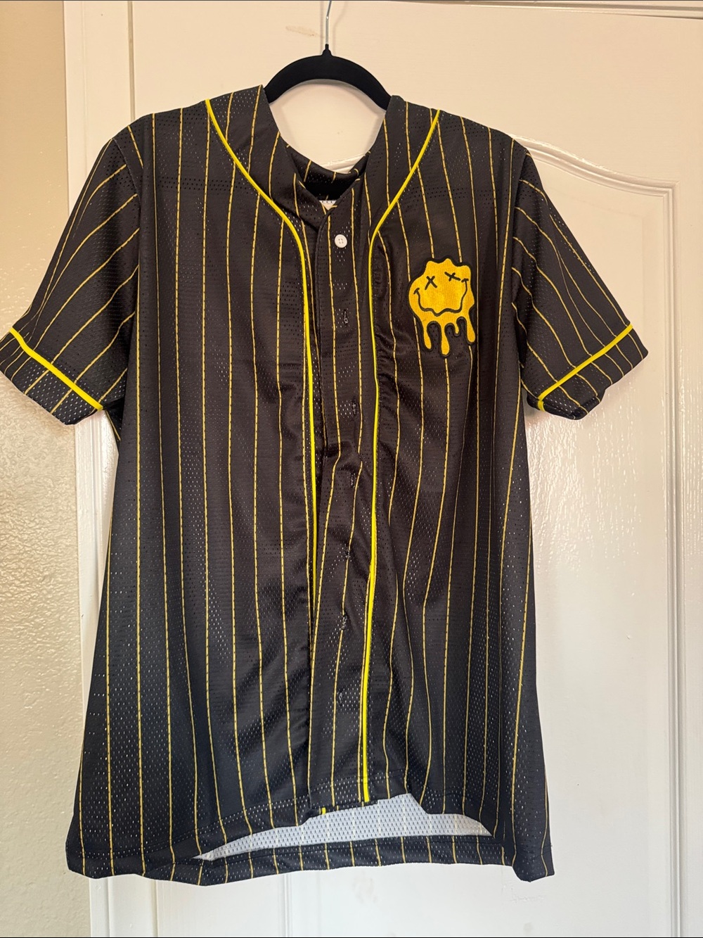 Retrofit Black & Yellow Pinstripe Kids Jersey